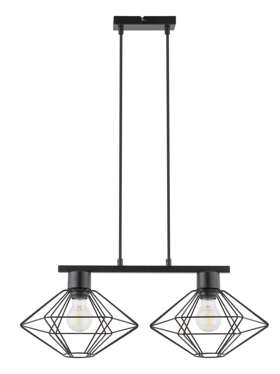 Lampa wisząca Vario czarna 2xE27x15W dekoracyjna wym: 80 x 58 x 28 cm metal SIGMA