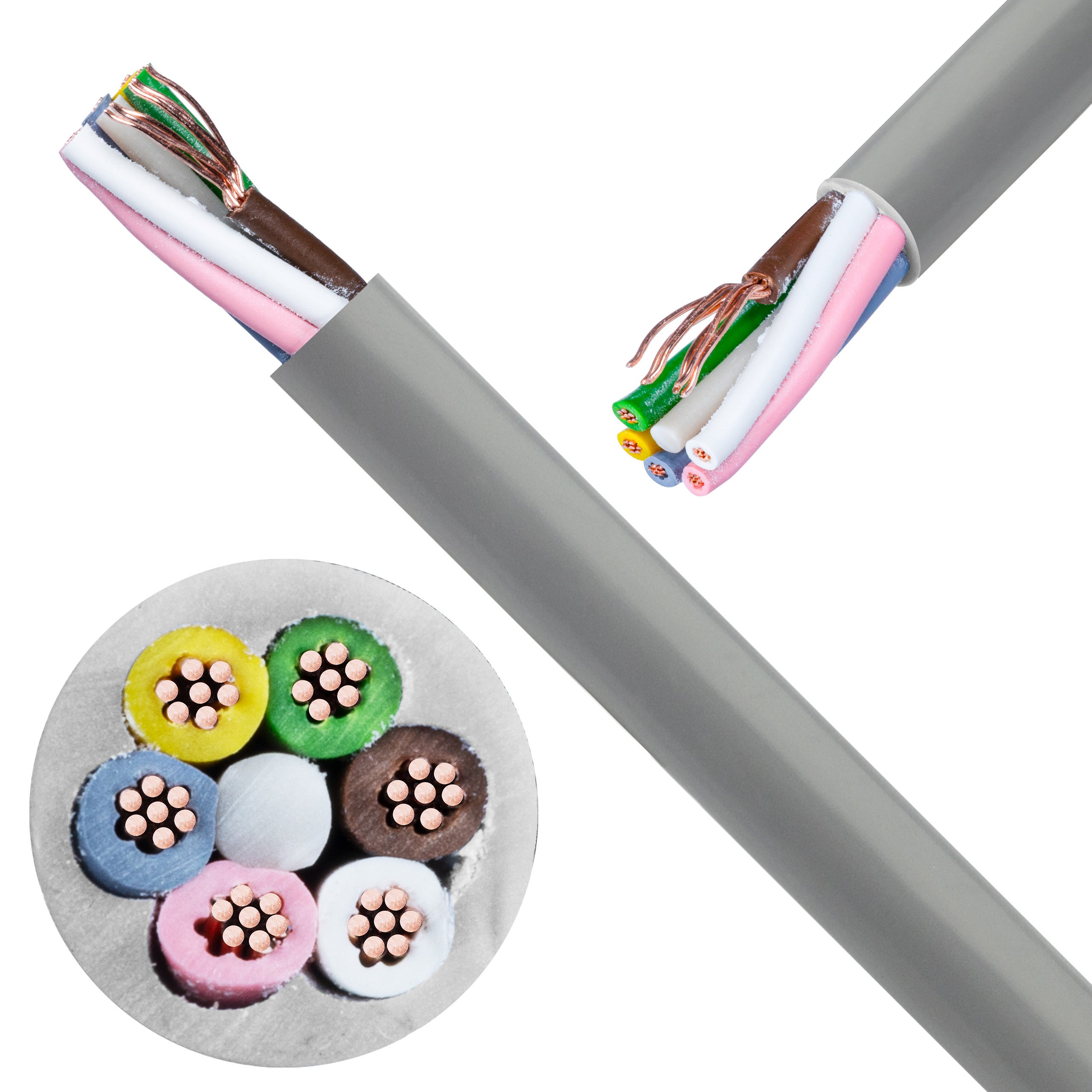 Kabel sterowniczy TECHNOTRONIK LIYY 6x0,14mm2 szary 300/300V olejoodporny linka Technokabel 200m