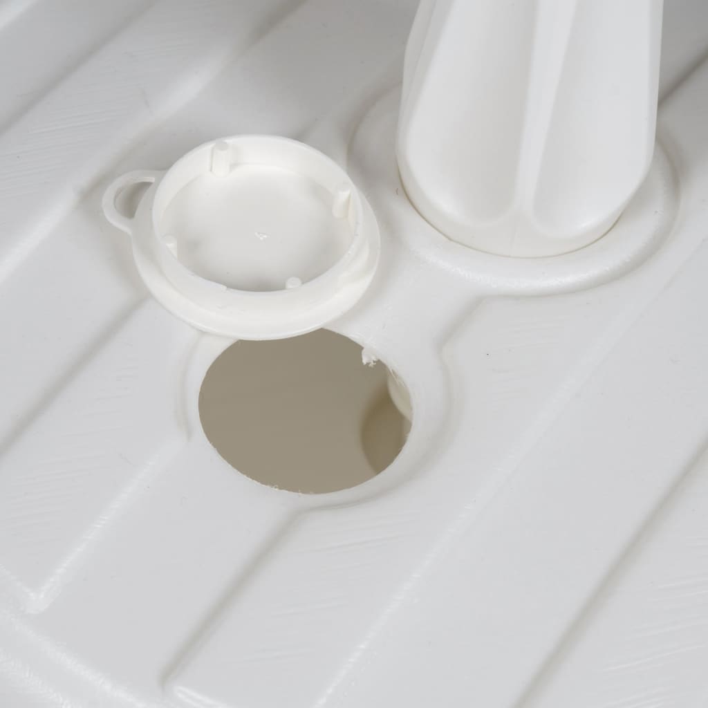 Pied de parasol rond en plastique à remplir 13 L - Blanc - Eda - 4