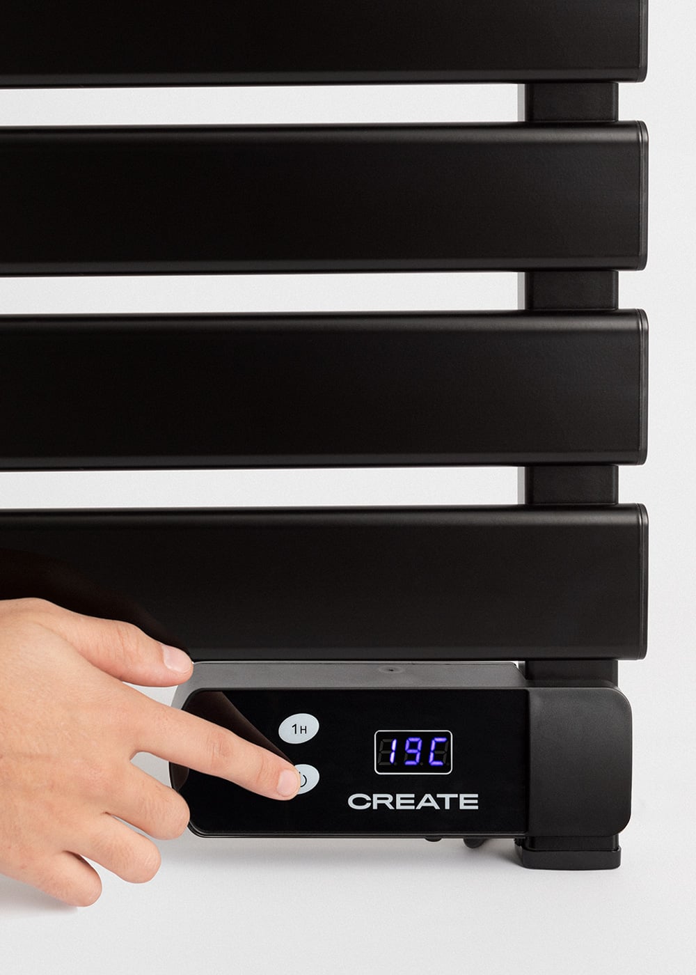 CREATE - WARM TOWEL - Toallero eléctrico de pared 500W sin patas sin estante - 7