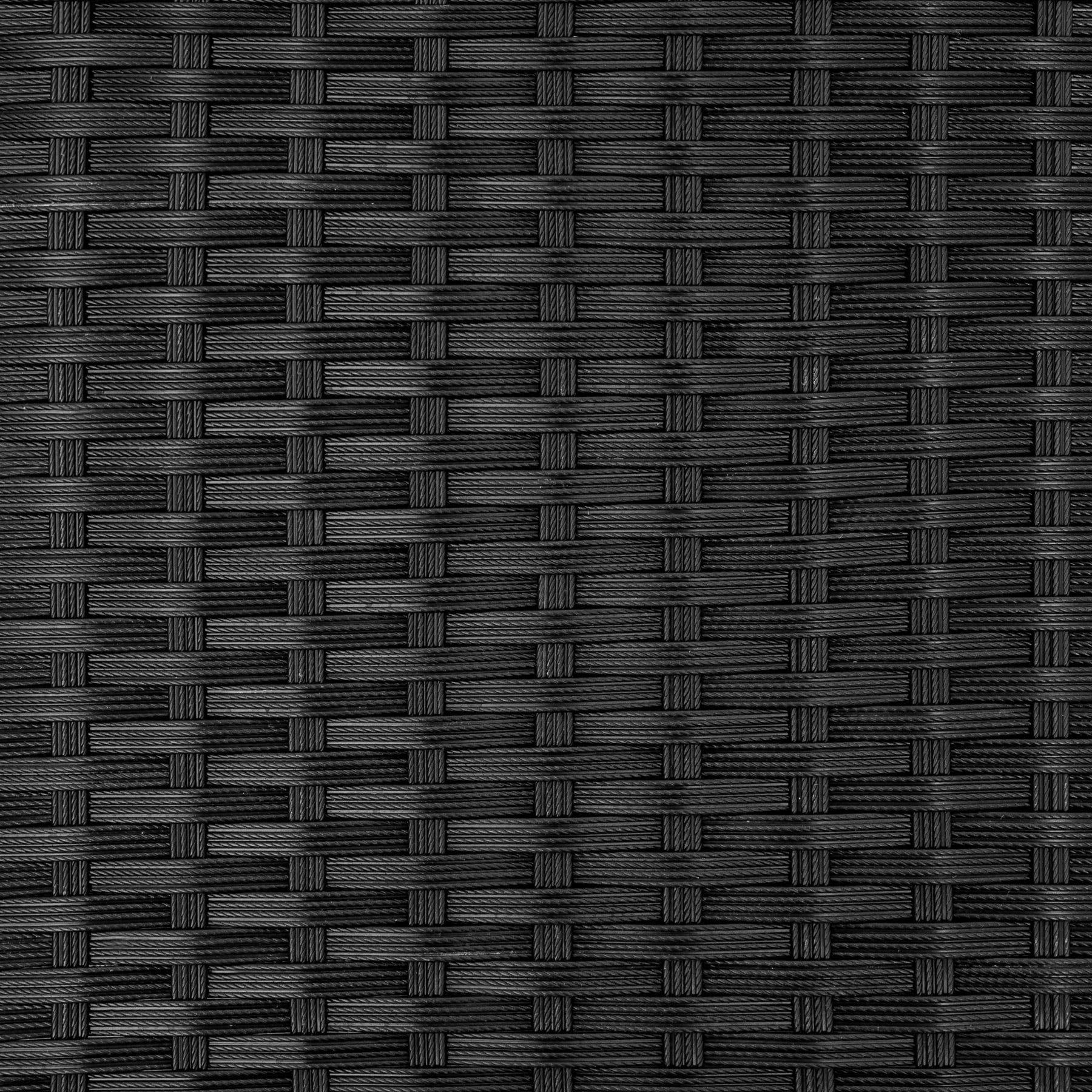 Tectake Fauteuil en rotin Lignano - noir - 6