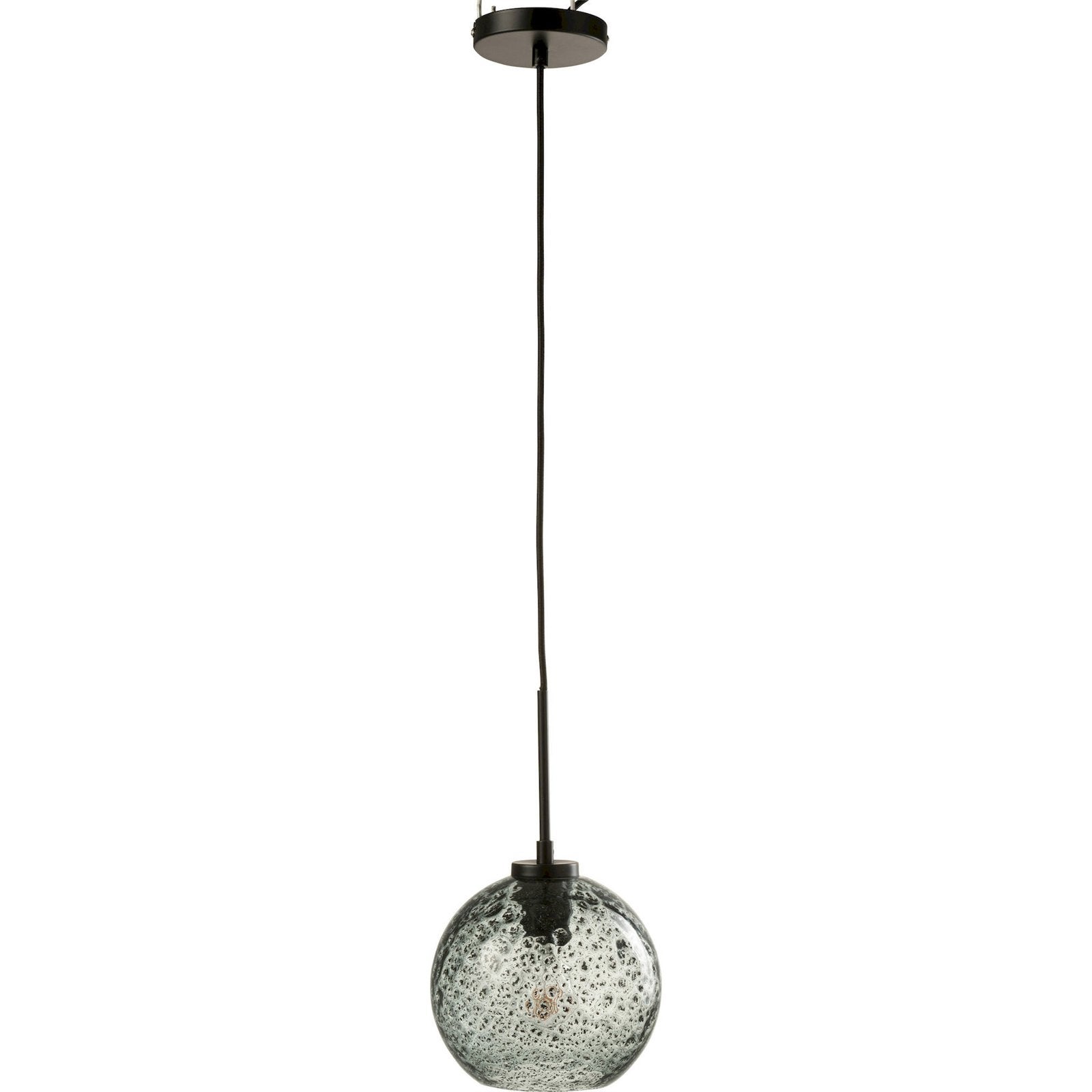 Fegina - Ensemble de tables basses rondes en verre trempé bullé - Gris fumé