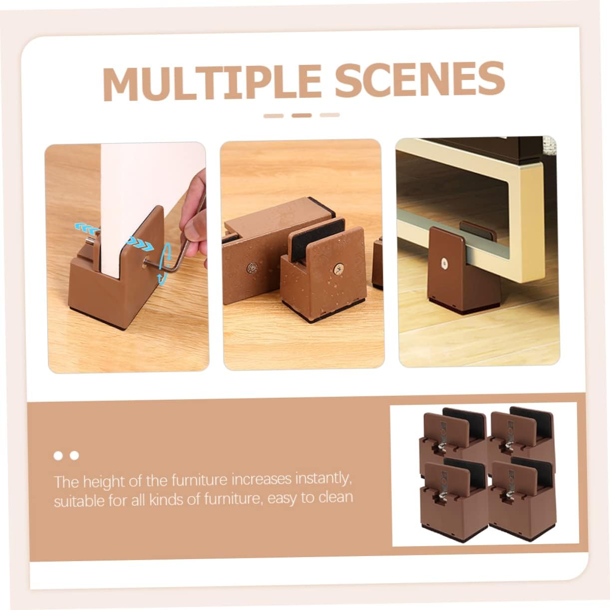 Seggiolino regolabile con poggiapiedi - Robusto e durevole, adatto per aggiungere posti a sedere extra a mobili come divani, scrivanie, di - Conf - 3