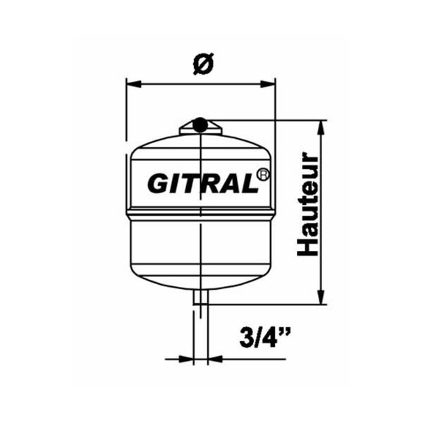 Vase D'Expansion JAZGOT Pour Chariots Linde Série 350 - Pièce 0009820841 Compatible H12, H16, H18