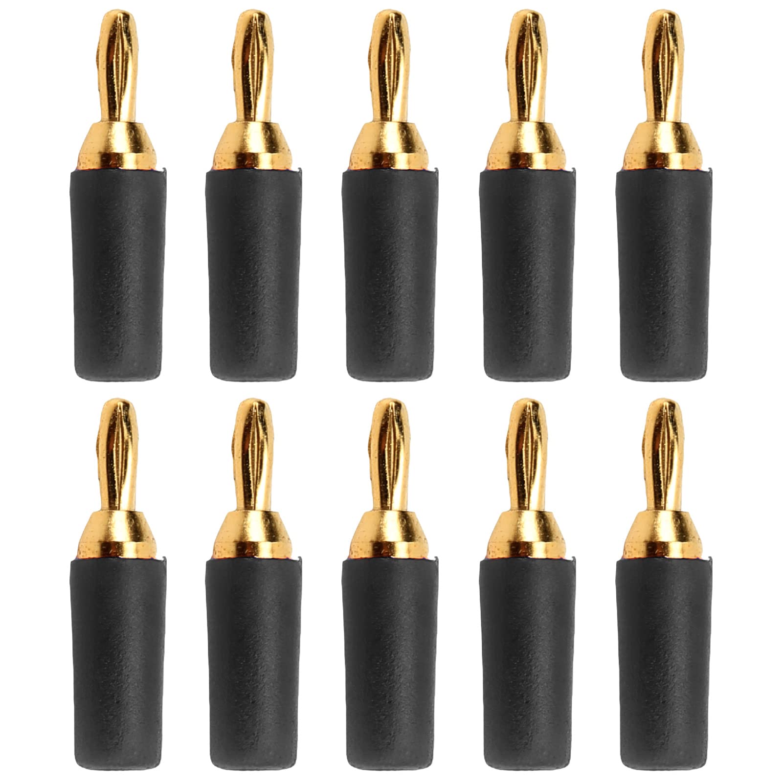 Spine A Banana 10 Pezzi Connettori 2.5mm Ottone Placcato Oro - Per Saldatura E Prese A Molla - Foto 2