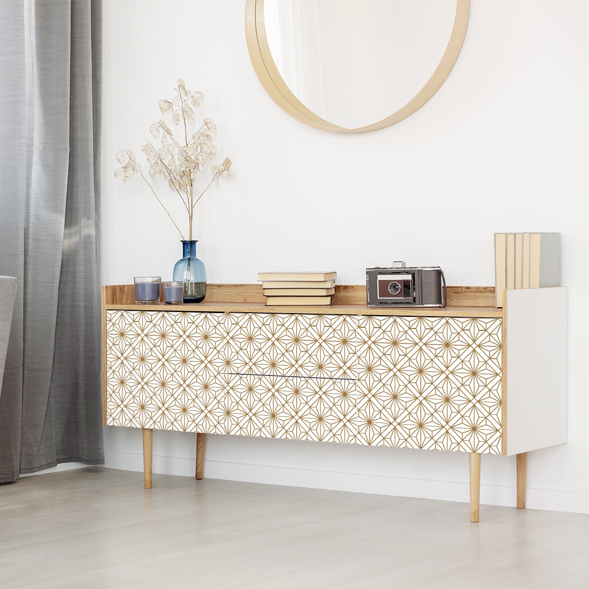 Vinilo muebles escandinavos kaledv - adhesivo de pared - revestimiento sticker mural decorativo - 40x60cm