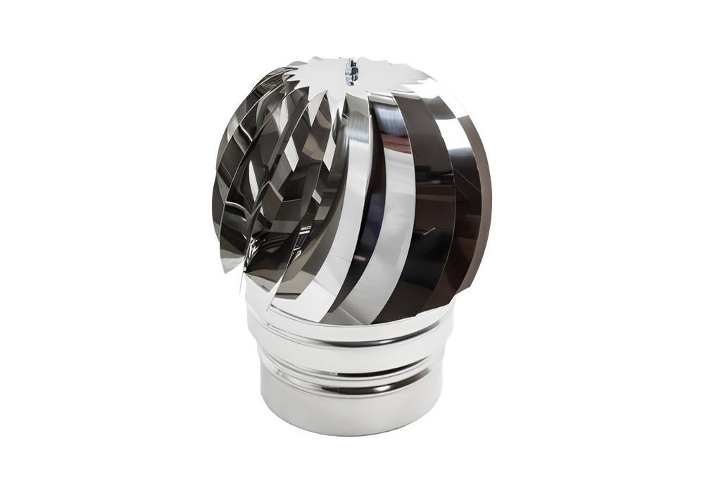 Comignolo Eolico Girevole In Acciaio Inox 304 - Terminale Per Canna Fumaria, 180mm - Foto 8
