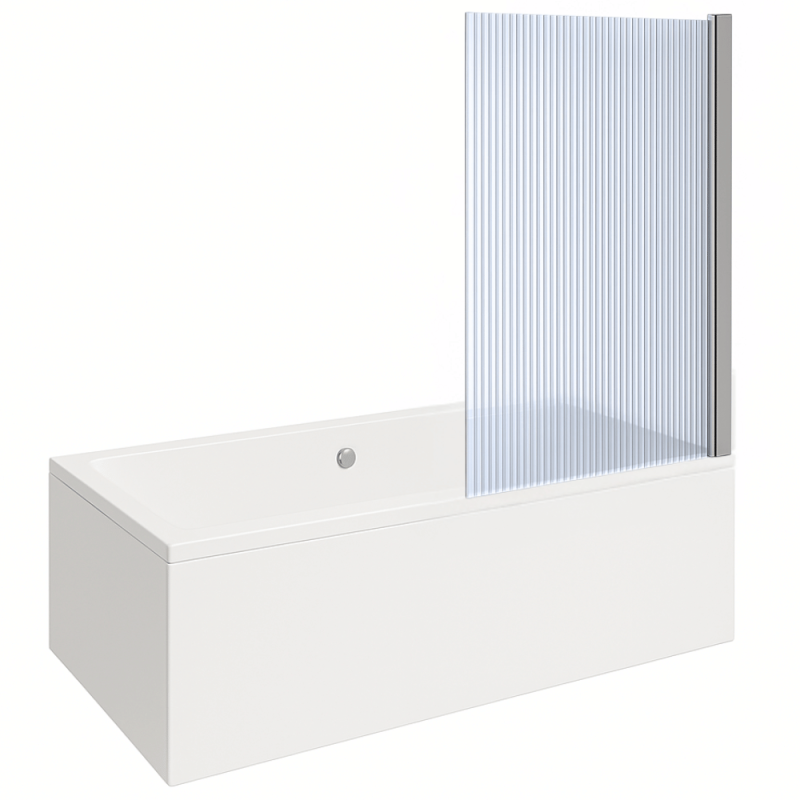 Baignoire rectangulaire VitrA Neon 180x80cm + Pare bain droit AURYS ...