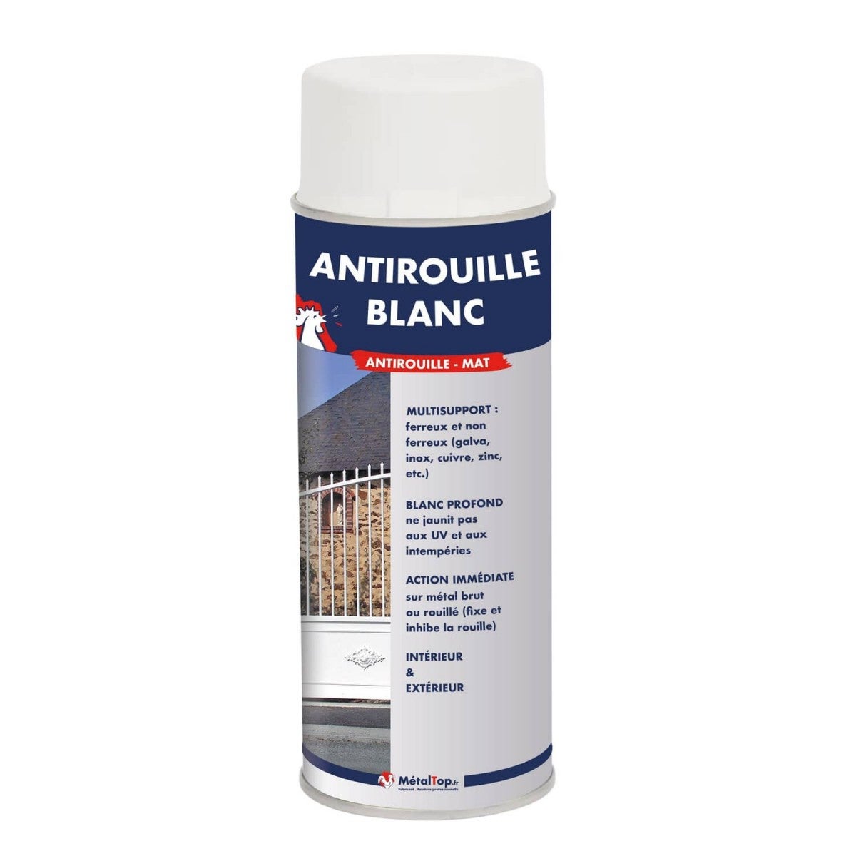 Antirouille Blanc - Metaltop - Blanc pur - RAL 9010 - Pot 15L - 6