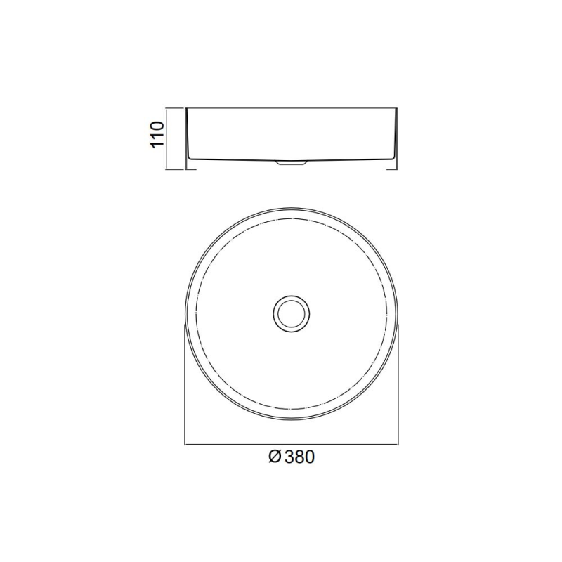 Ceramia Timeless Vasque à poser en Acier inoxydable, 38 x 38 x 11 cm sans trop-plein + Bonde, or brossé - 5