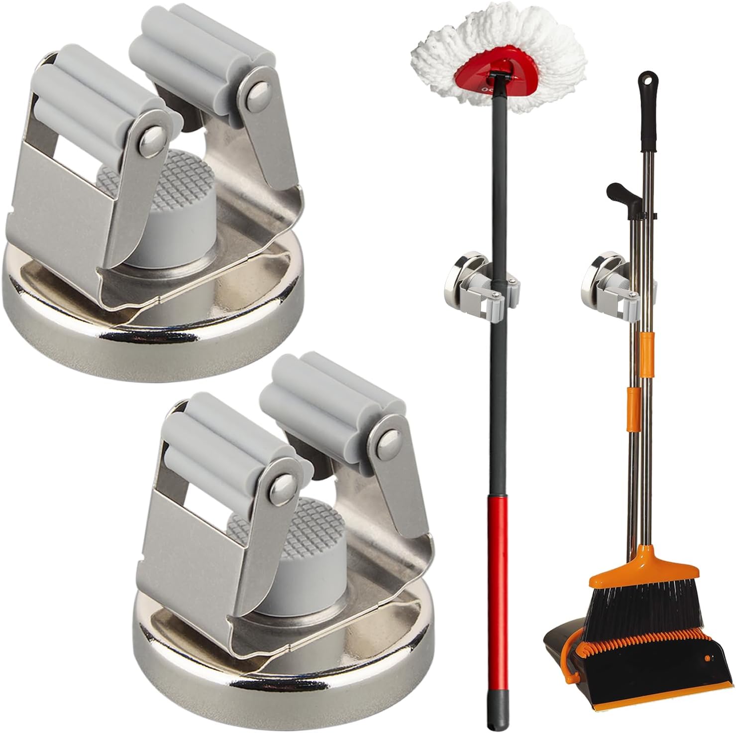 MUTUACTOR Gancio Magnetico Robusto, Porta - Scopa Magnetica Forte - 4