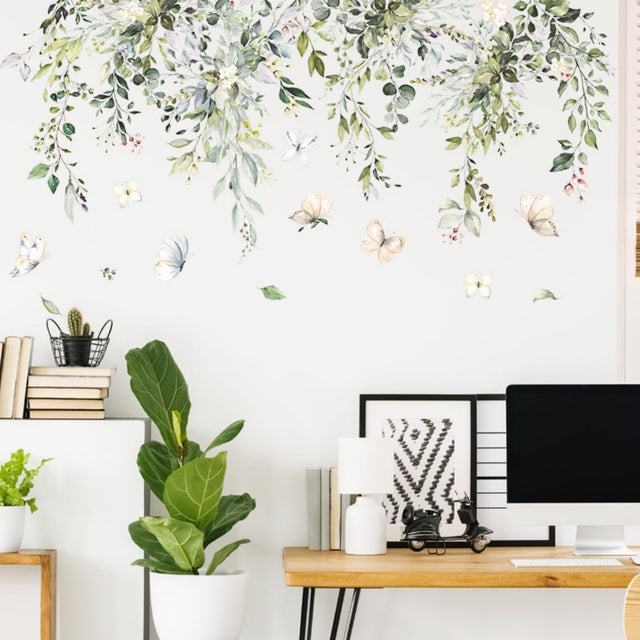 SUNNYBZ 3D Papier Peint Vert Arbres Chemin Paysage Naturel 350X256 Cm Auto-Adhésif Mural Poster Photo Géant Autocollant Pour Salon Chambre Bureau Couloir Enfant Garcon Fille Ado Décoration Affiche