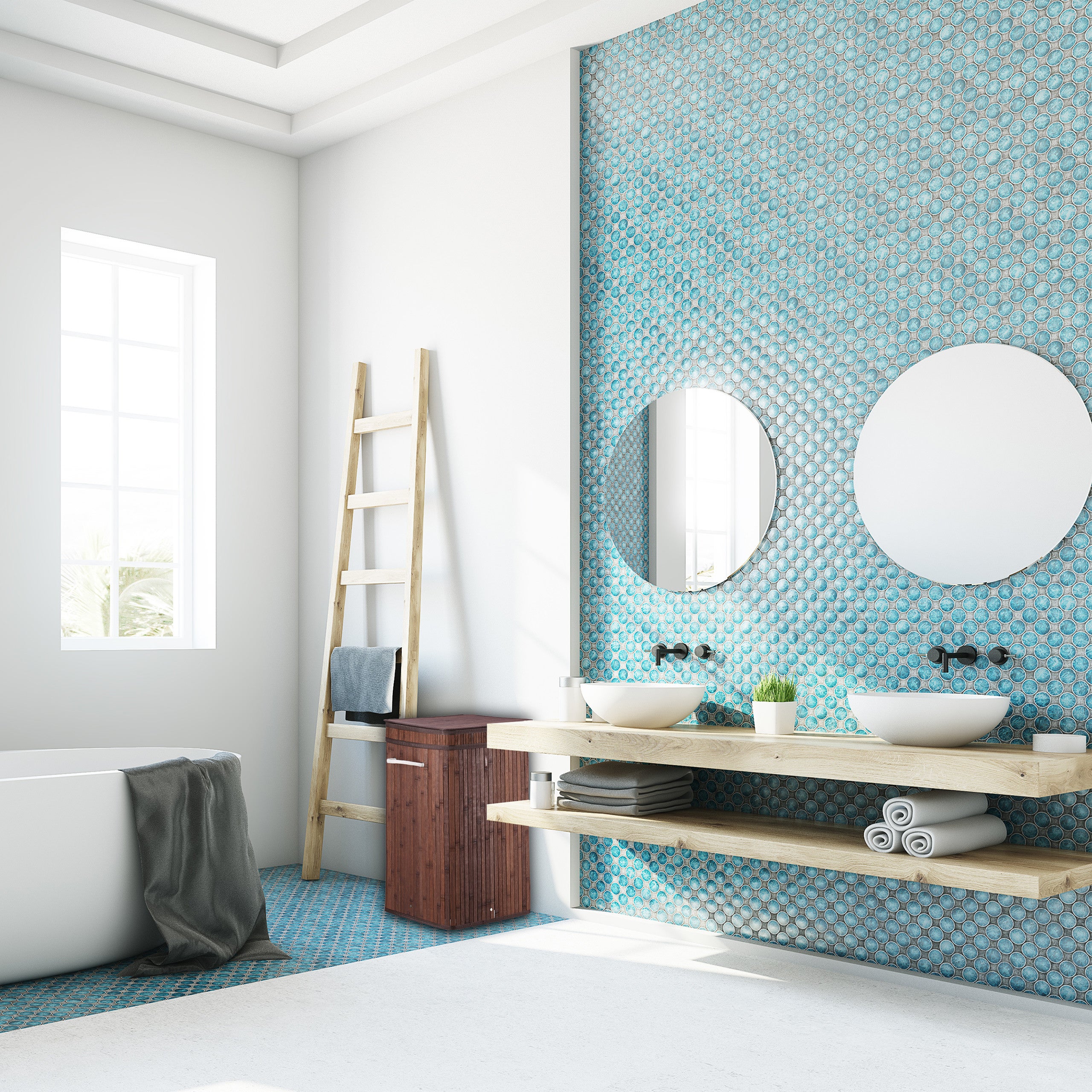 Corbeille à linge pliable, Bambou, avec anse, 70 litres, couvercle, HxlxP 63 x 36 x 36 cm, marron, Relaxdays - 2