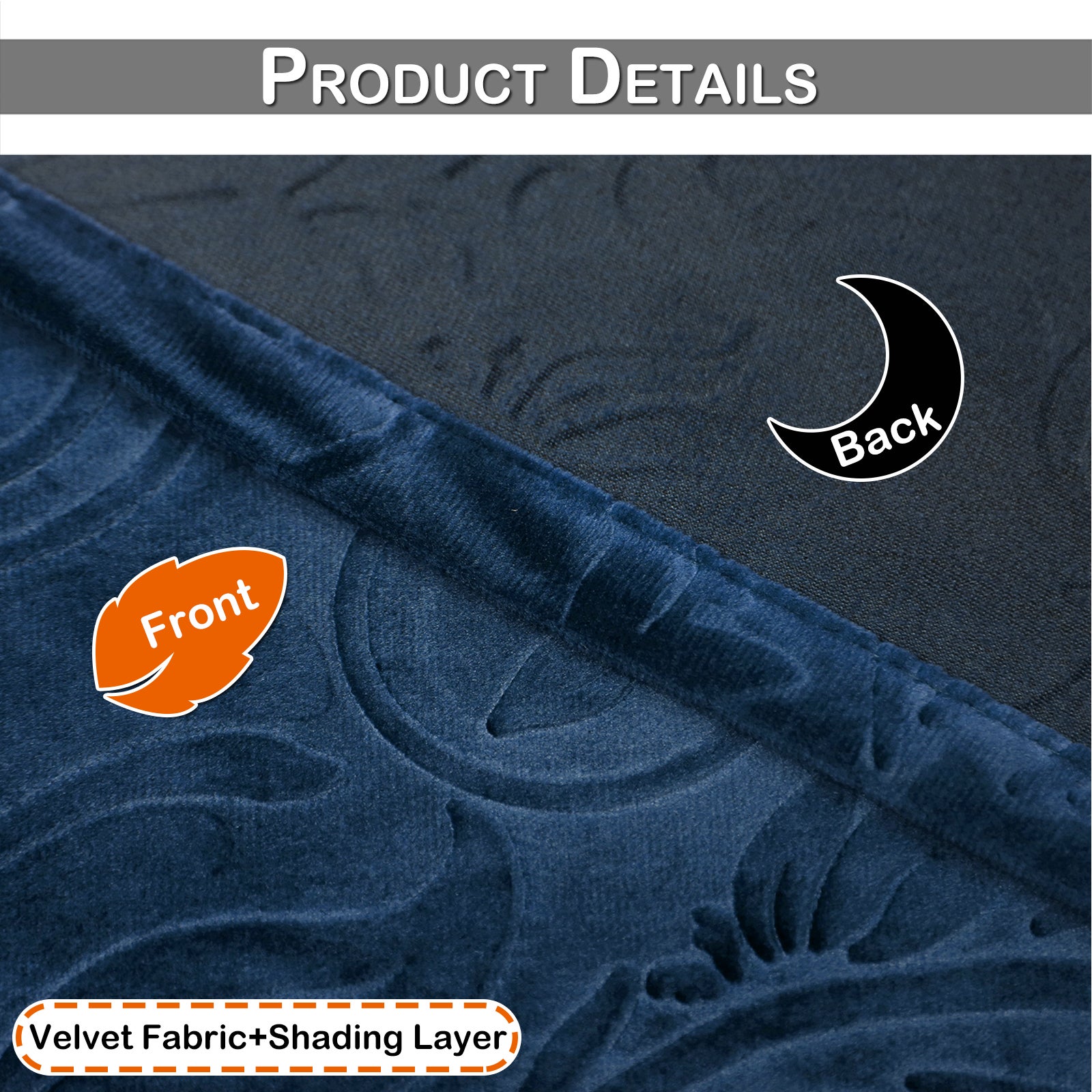Kayne Studio Tende Plissettate In Velluto Blu Tempesta – Oscuranti, Termiche, Lunghe 305 Cm, Con 22 Ganci (2 Pannelli)