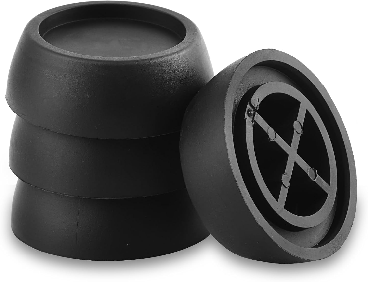 Pieds De Machine à Laver Booster - Noir 1 Set, Tapis Antidérapant Universel En Caoutchouc Machines Laver 5 Cm 99092853