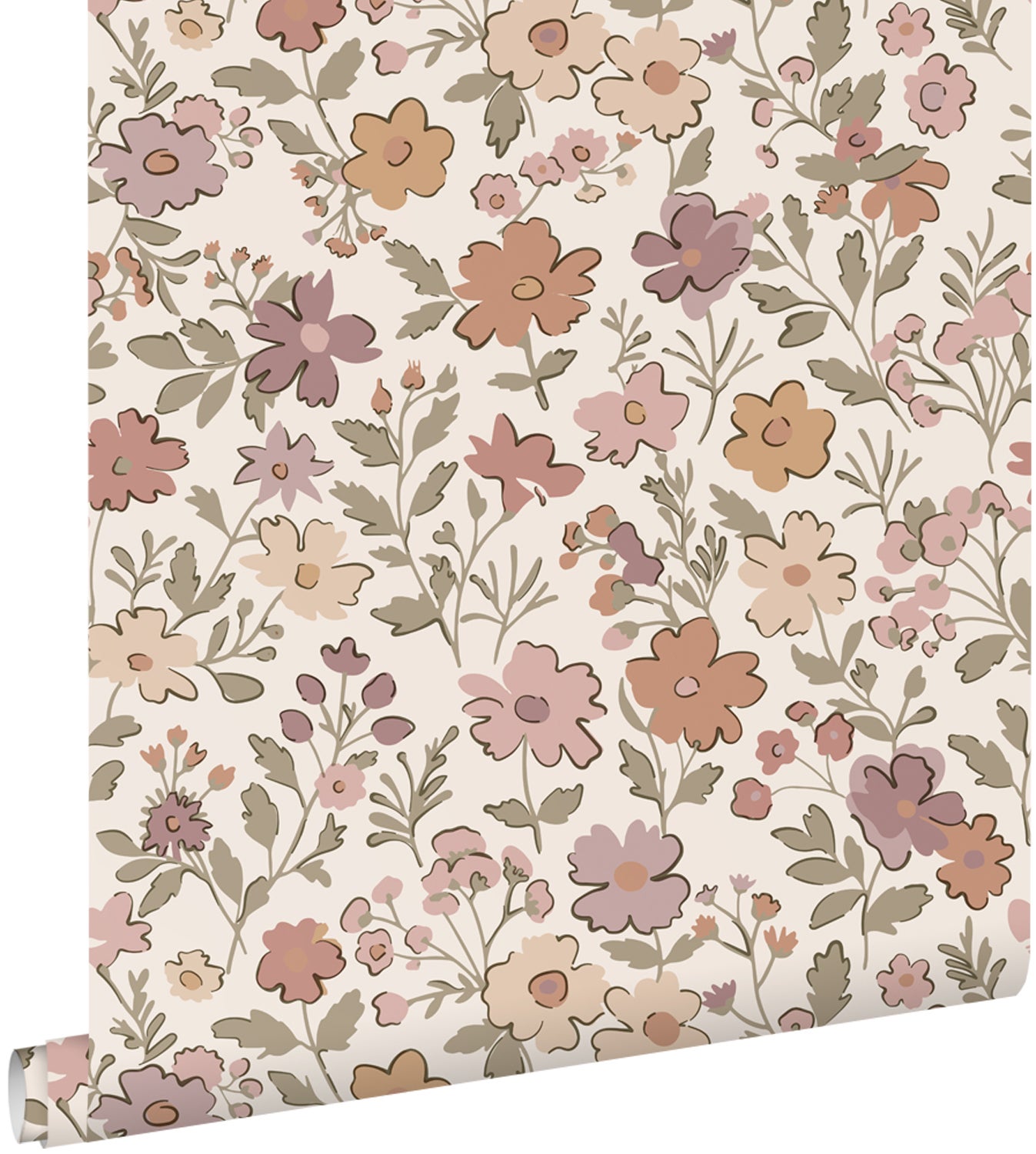 Estahome Papier Peint Intissé Fleurs Et Paisleys Multicolore - 53 Cm X 10.05 M - 136841