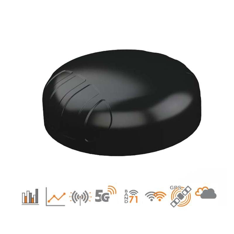 Poynting antenne PUCK 3 en 1 omnidirectionnelle, noire, LTE/5G, 698 ...