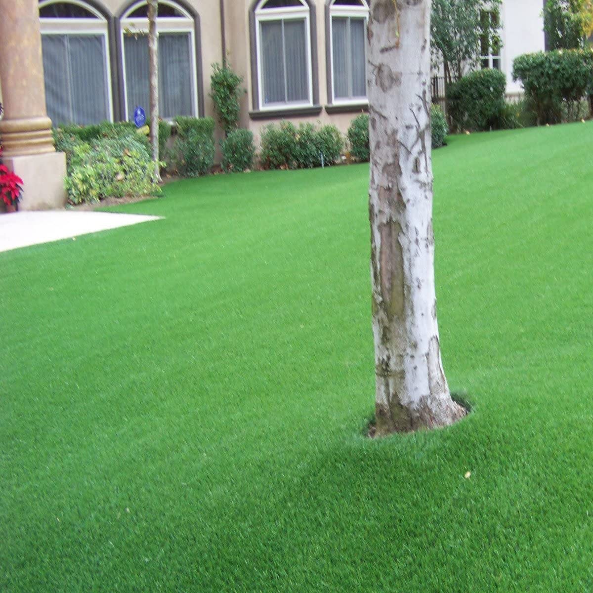 Prato Sintetico Manto Erboso Erba Finta Realistica Giardino 4 Sfumature di Colore Tappeto Erboso Sintetico Anti UV Atossico Drenante Ideale per - 3