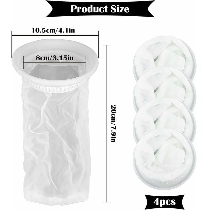 Lot de 4 Filtre IBC en Nylon pour réservoir d'eau de Pluie IBC 1000 litres, Filtre en Nylon Raccord de Couvercle de réservoir IBC - 2