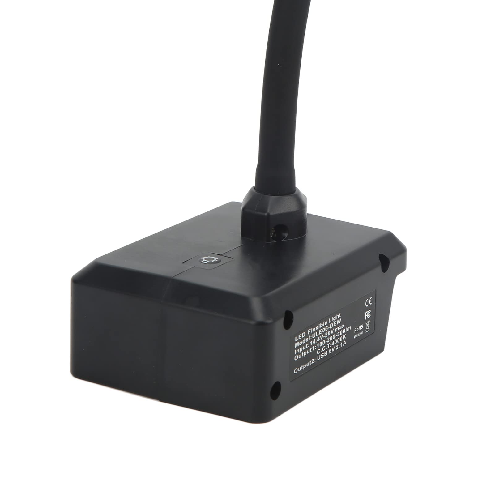 NestNiche LED luz de trabalho lâmpada pescoço de ganso sem fio 3 modos USB duplo com gancho para bateria de 14,4 V 20 V com gancho, luz mecâni - 8