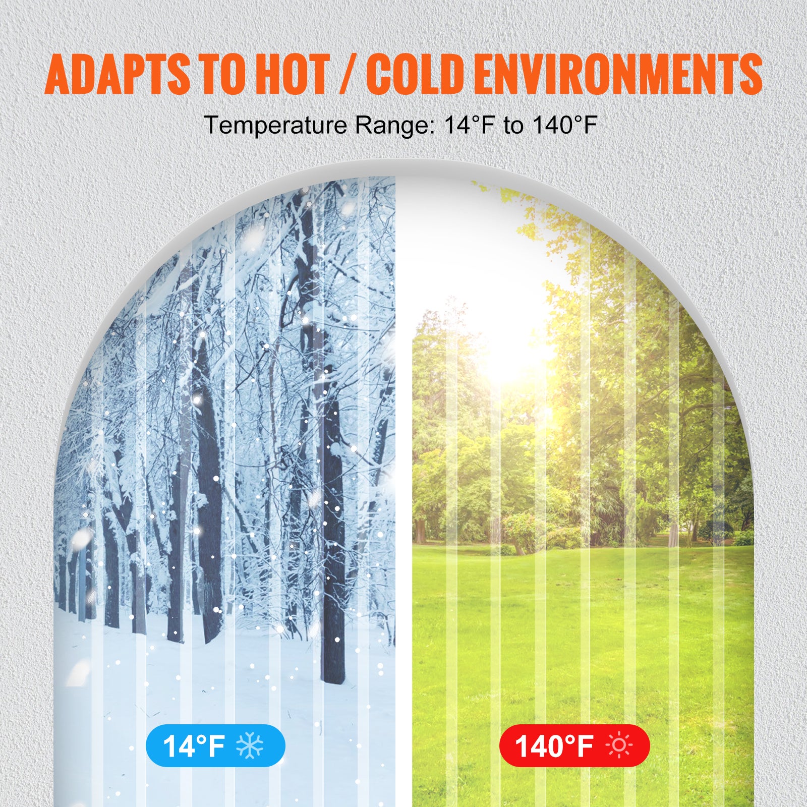 Rideau à lanières PVC 5000x20 cm,VEVOR bande de porte lisse roulée transparente,épaisseur 2 mm,adapté aux usines,entrepôts,centres commerciaux - 4