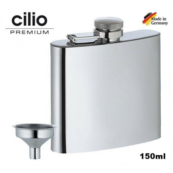 Fiaschetta In Acciaio Inox Da 7oz (196ml) - Con Imbuto, Per Liquori, Whisky, Idea Regalo Per Uomo