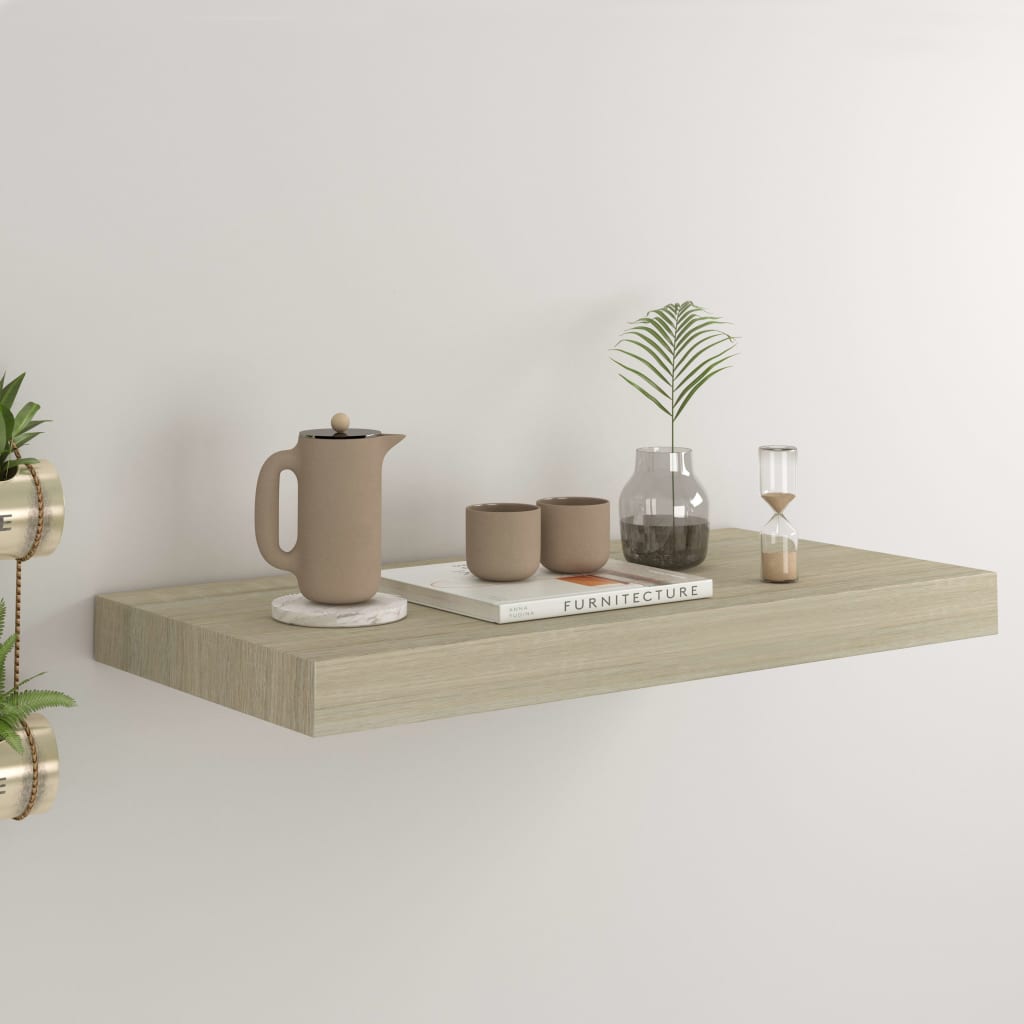Étagère murale | Étagère suspendue | Etagères Flottantes flottante blanc 50x23x3,8 cm MDF803215 - 2