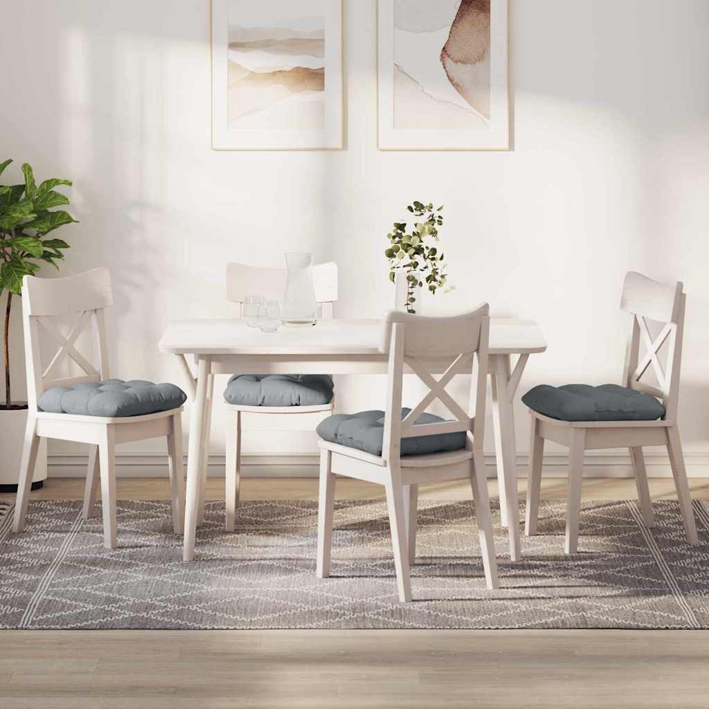 Cojín Cuadrado Para Silla 50x50 Cm - Tapa Lavable, Ideal Interior Y Exterior (Gris)