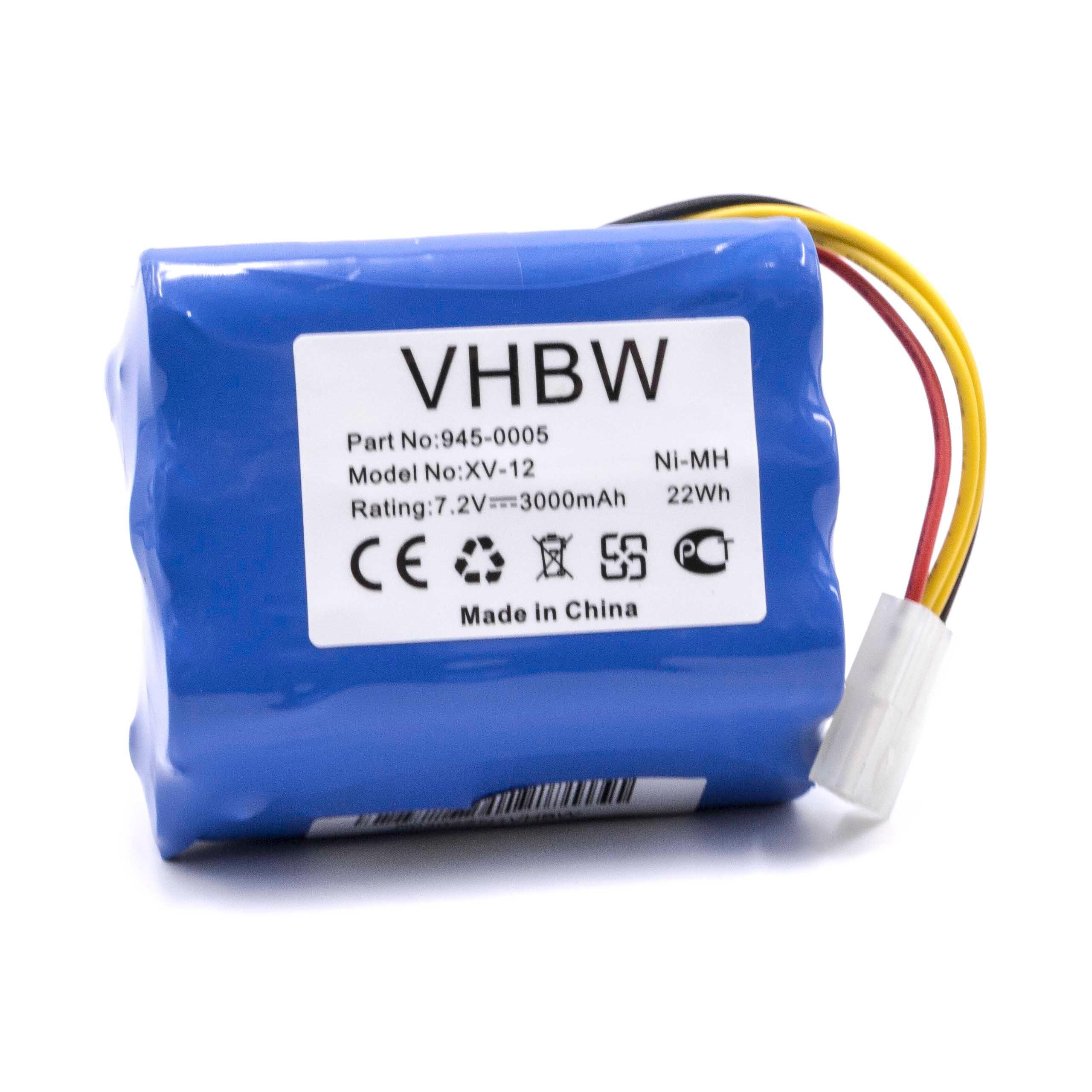 vhbw Batterie remplacement pour Neato 945-0005 pour aspirateur (3000mAh, 7,2V, NiMH) - 3