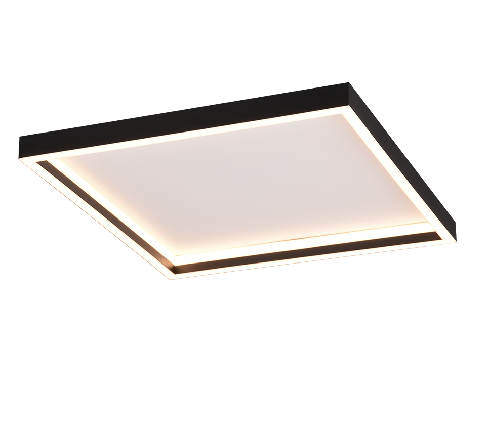 Plafon Rotonda kwadratowy czarno-biały LED 20W 3000K 2600lm wym: 5,8 x 35 cm IP20 metal RL