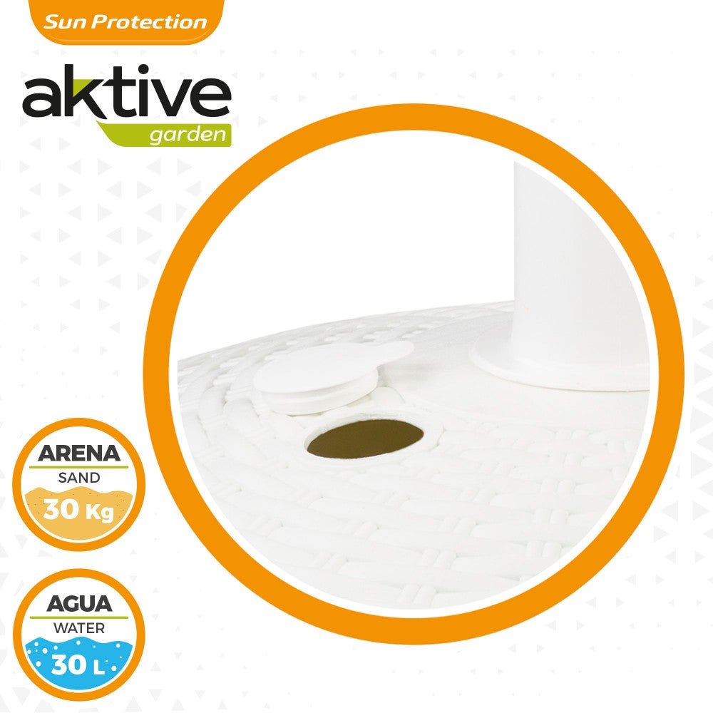Base para sombrilla circular blanca 25-48 mm Aktive - 3