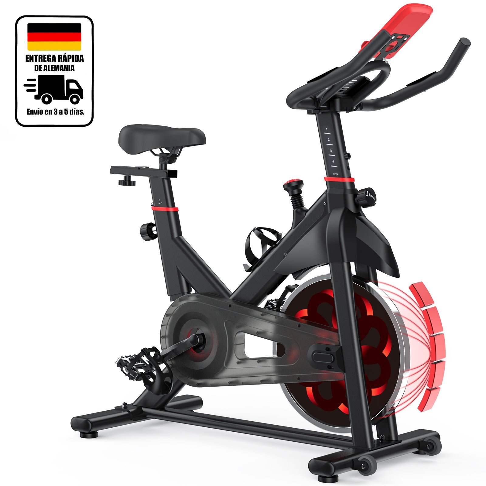 RATTANTREE Bicicleta estática, resistencia magnética ajustable