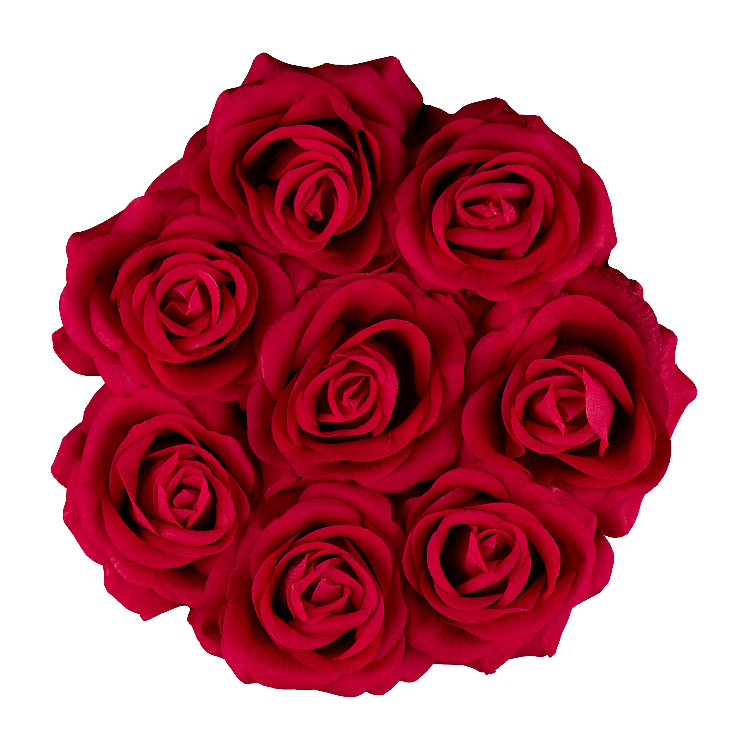 Bouquet Di Rose Finte In Scatola Nera Relaxdays, 9 Fiori Lilla In Stoffa, Decorazione Elegante, 18x18x18 Cm
