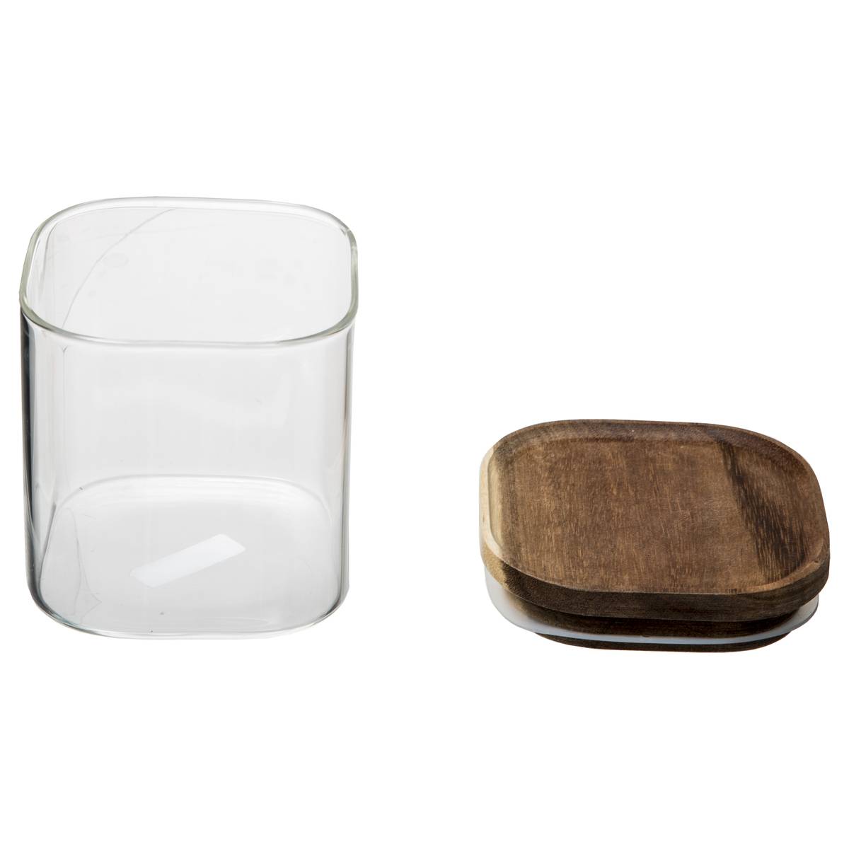 Tarro de cristal con tapa de acacia Hermet 0,6L , 5five - 3