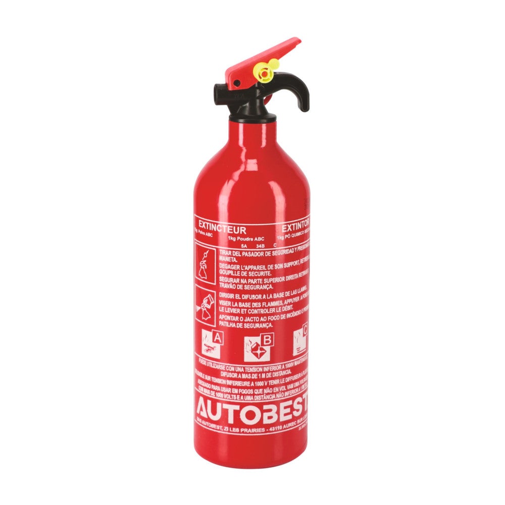 Extincteur 1kg à poudre abc classes de feux - AUTOBEST - 3