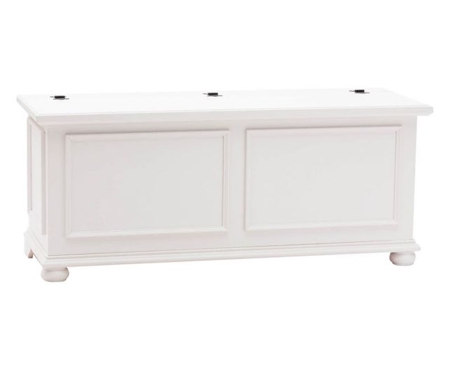 CASSAPANCA IN LEGNO SHABBY CHIC MOD CIPOLLA BIANCO DA 100 CM