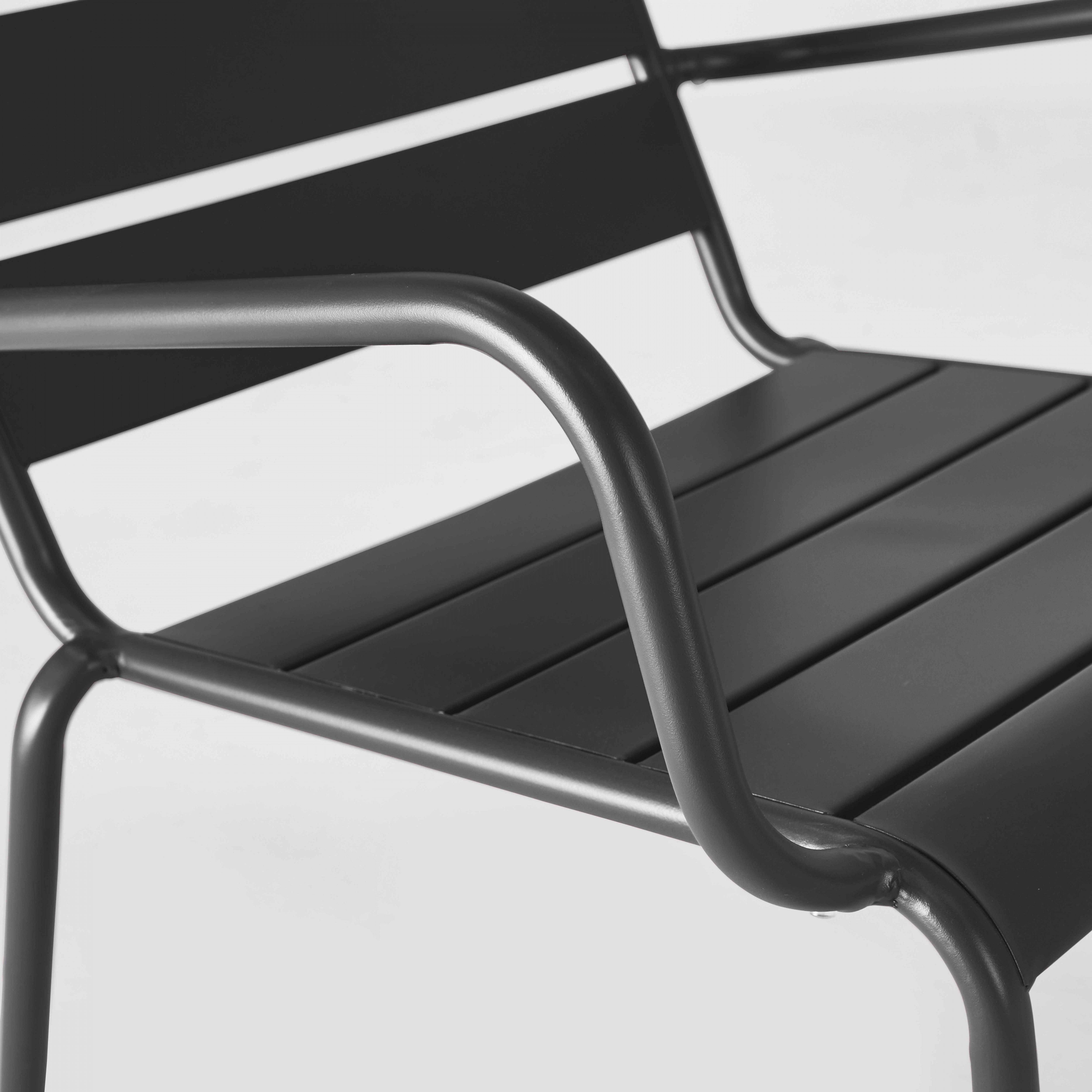 Fauteuil de jardin bas relax acier anthracite , Palavas - Oviala - 6