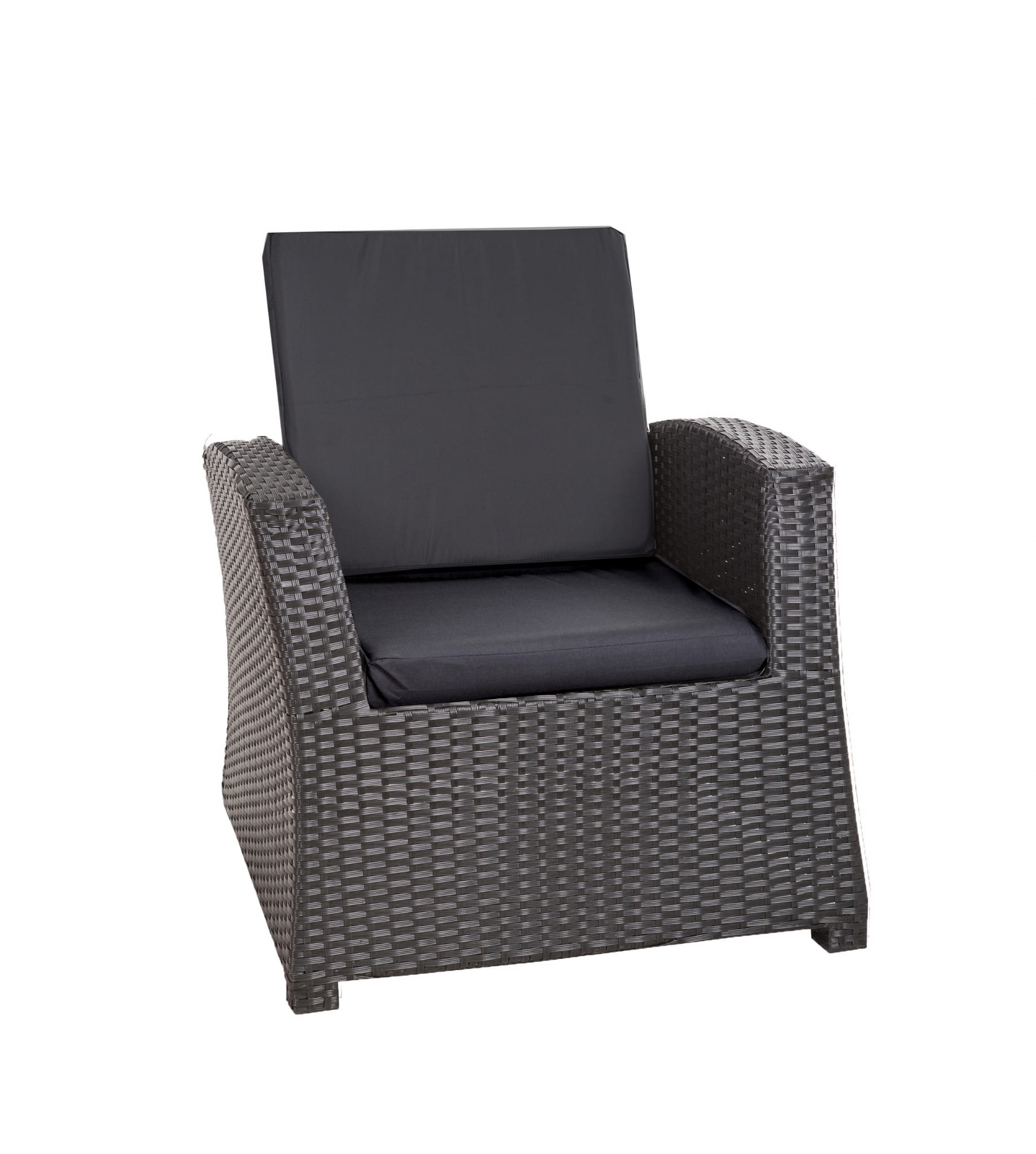 1x Zestaw poduszek na fotel ogrodowy rattanowy 56x52x7 czarna poduszki na krzesło ogrodowe z oparciem poduszki na fotele technorattanowe na taras