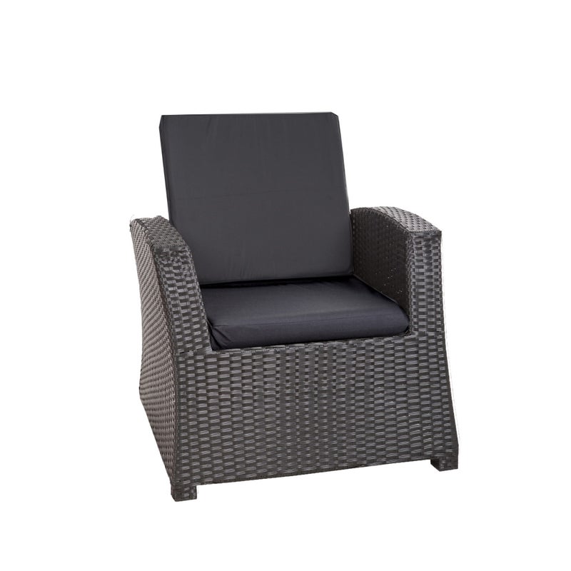 1x Zestaw poduszek na fotel ogrodowy rattanowy 56x52x7 czarna poduszki na krzesło ogrodowe z oparciem poduszki na fotele technorattanowe na taras