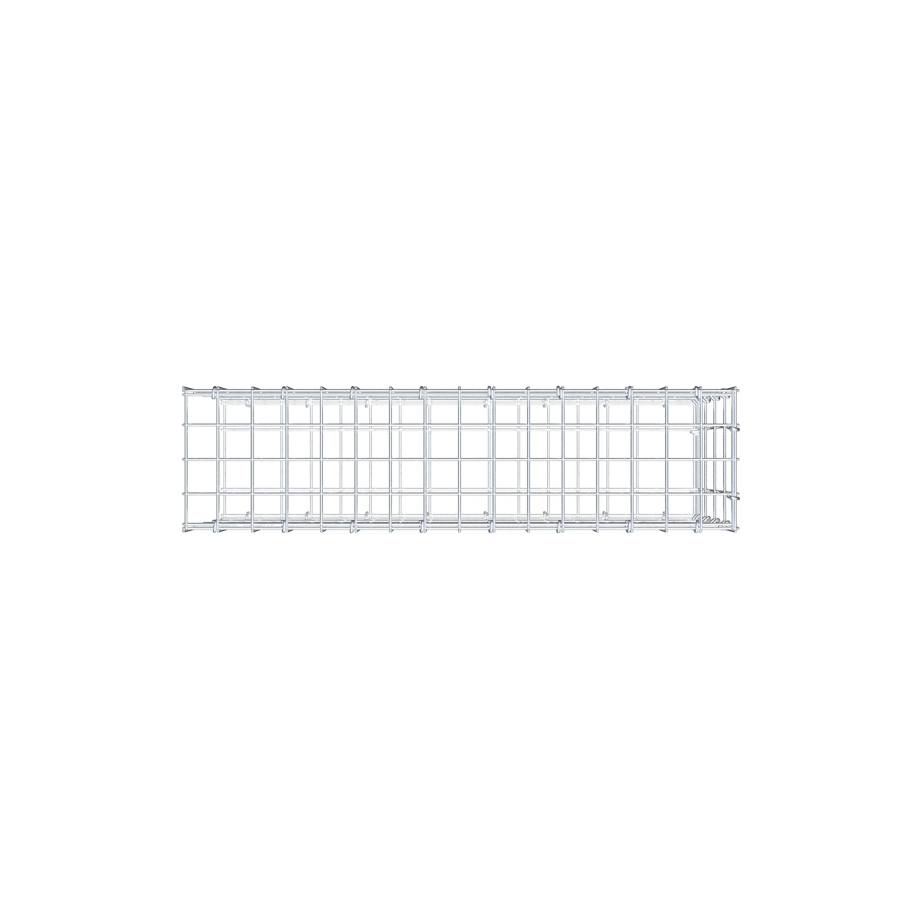 Gavión para alargar en acero galvanizado 80x40x20cm (LxAxP), malla 5 x 10cm, Anillo en C, sin rejilla frontal - 9