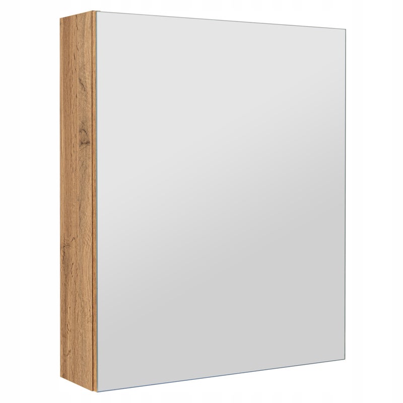 Szafka łazienkowa z lustrem lustrzana wisząca do łazienki dąb wotan 50 cm