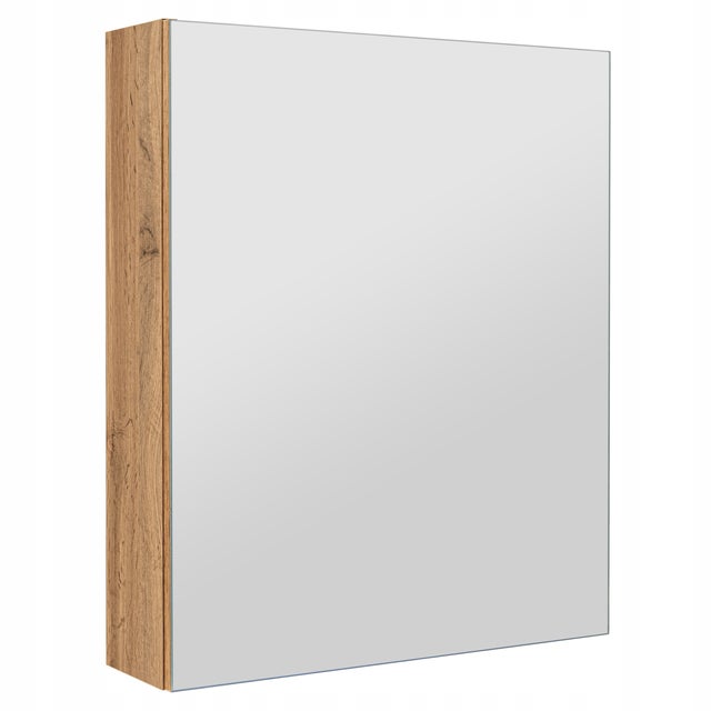 Szafka łazienkowa z lustrem lustrzana wisząca do łazienki dąb wotan 50 cm