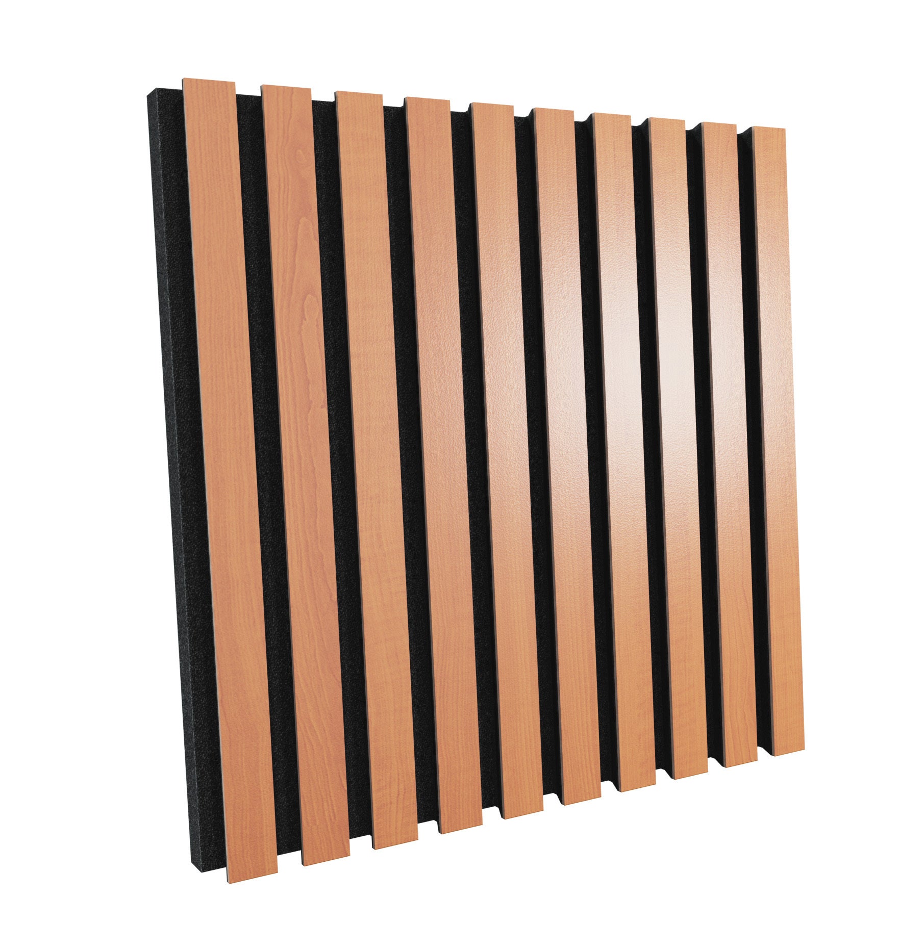 Lot de 4 Panneaux acoustiques insonorisants POLE 50x50x5 cm - 1 m² surf.totale - MDF perforé laminé et mousse acoustique - Cerise - 2