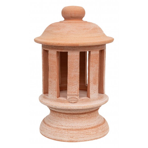 Biscottini linterna terracota 100% made in italy totalmente hecho a mano en torno. candelero para la casa l26xpr26xh45 cm