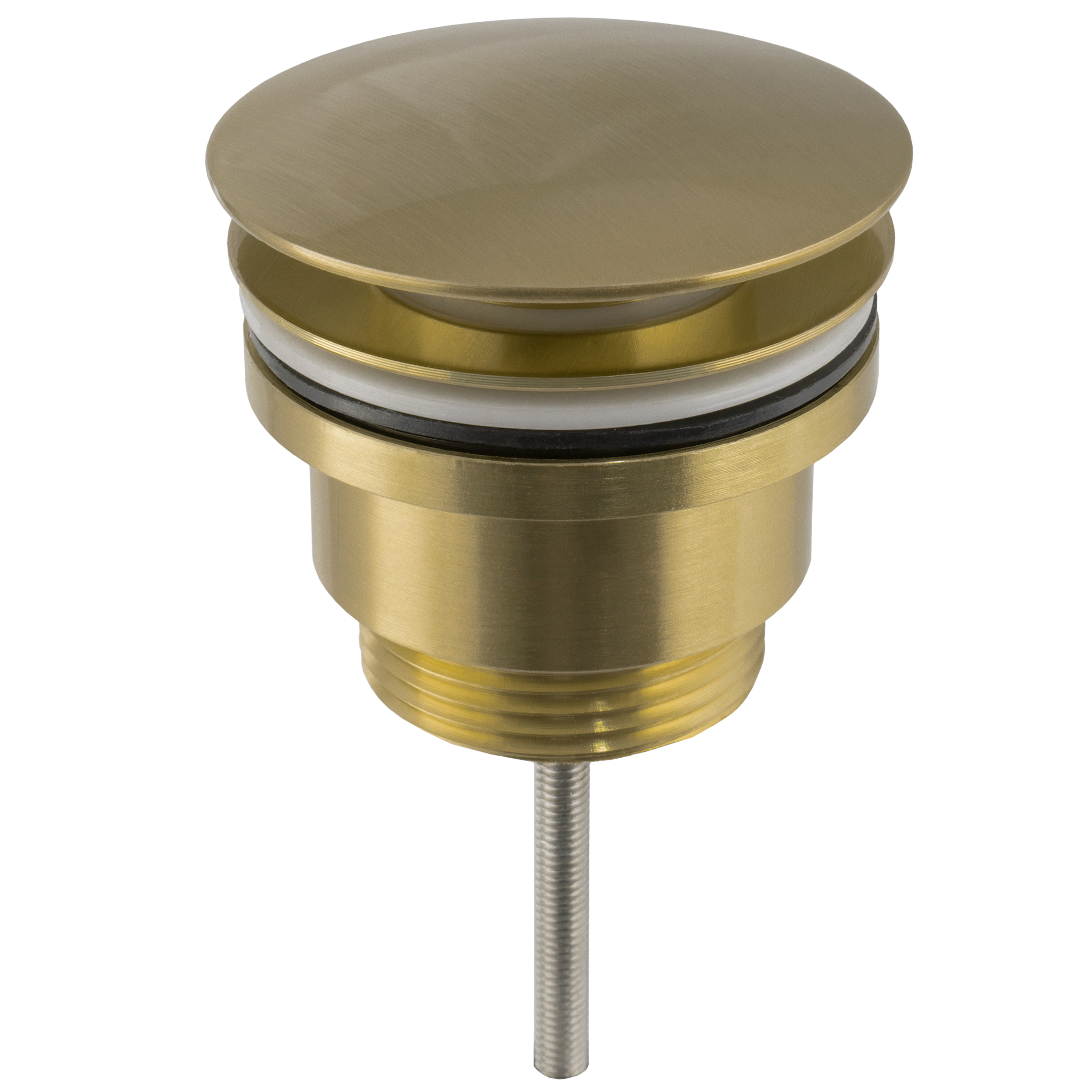 Valaz Robinet clic-clac pour lavabo rond ou bidet, or brossé