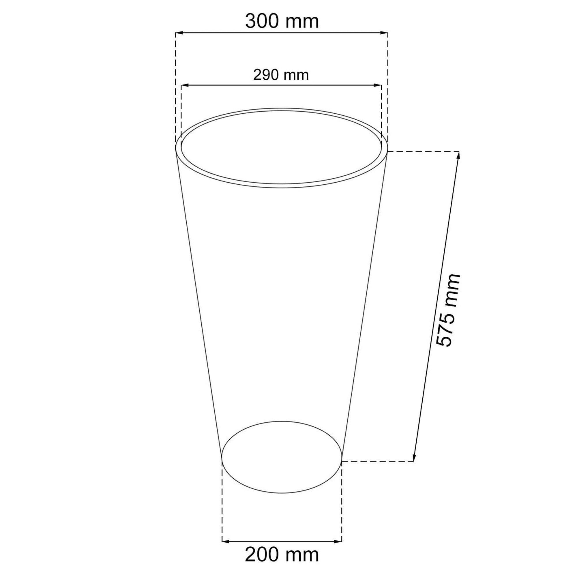 Vaso alto mod. tempo ar 300. 30x57 cm. bianco - 2