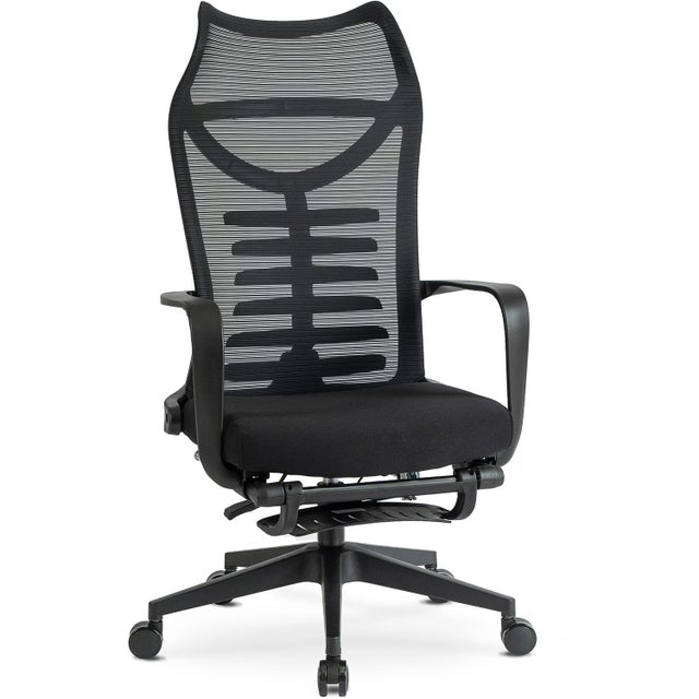 Fotel Biurowy Krzesło Obrotowe Ergonomiczny Czarny ACTON