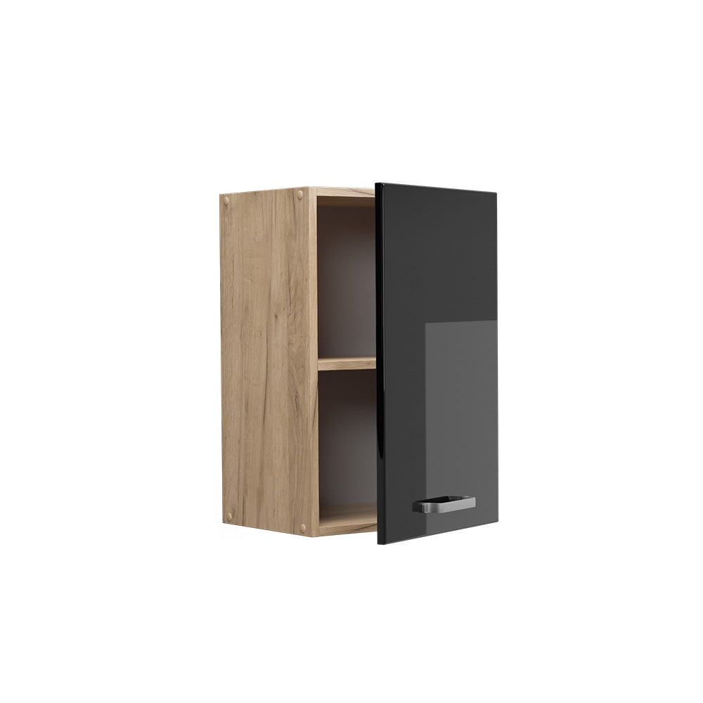 Vicco Elément haut de cuisine R-Line, Noir Haute brillance, 40cm - 4