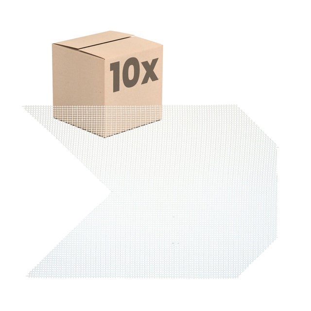 10x Armadura diagonal de fibra de vidro Dalsys 4 x 4mm Branco