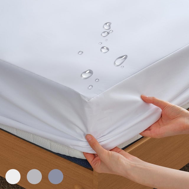 Protège Matelas Imperméable et Anti-acariens, Alaise 90 x 200 Imperméable, Premium Respirant Housse Matelas, Imperméable Drap Housse, Blanc